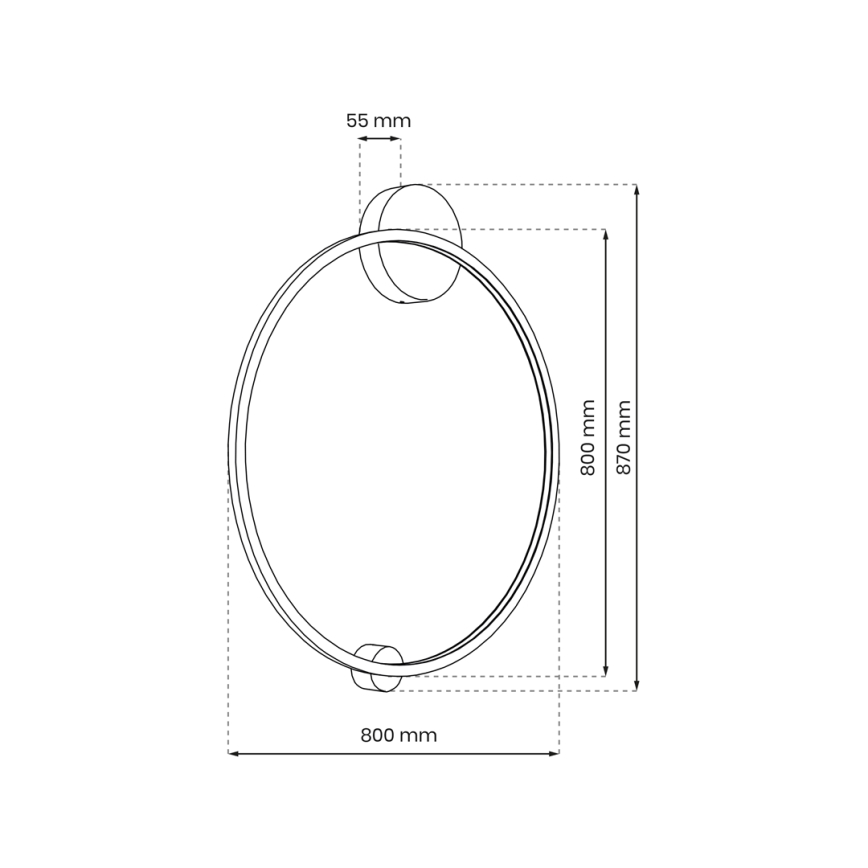 LED Настінний світильник для ванної кімнати SATURNO LED/46W/230V IP44 золотий