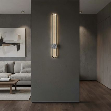 LED настінний світильник FLORENTYNA LED/24W/230V 4000K чорний/білий