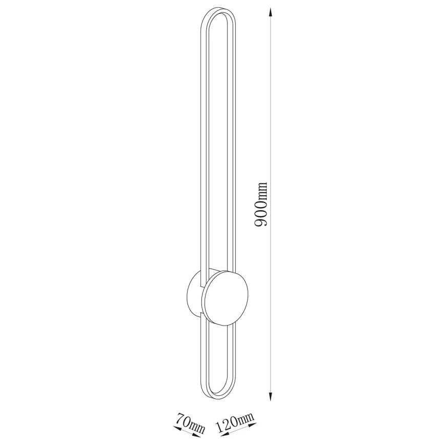 LED настінний світильник FLORENTYNA LED/24W/230V 4000K чорний/білий