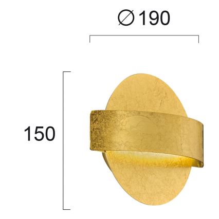 LED настінний світильник KOBEN LED/11W/230V золотий