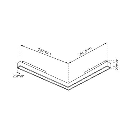 LED Настінний світильник MAGNETIC TRACK 1xLED/24W/48V
