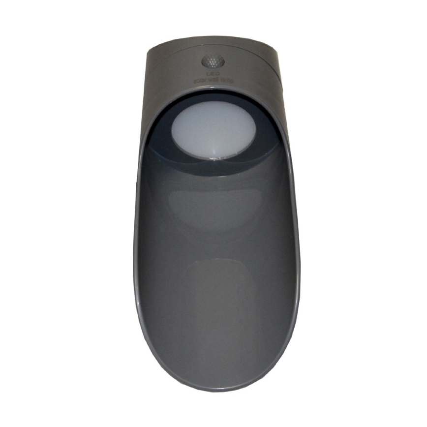 LED Настінний світильник на сонячнй батареї з датчиком PALESA LED/1W IP65 сірий