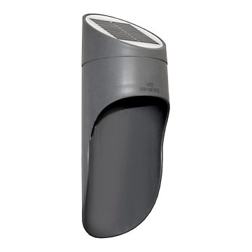 LED Настінний світильник на сонячній батареї PALESA LED/1W/3,7V IP65 сірий