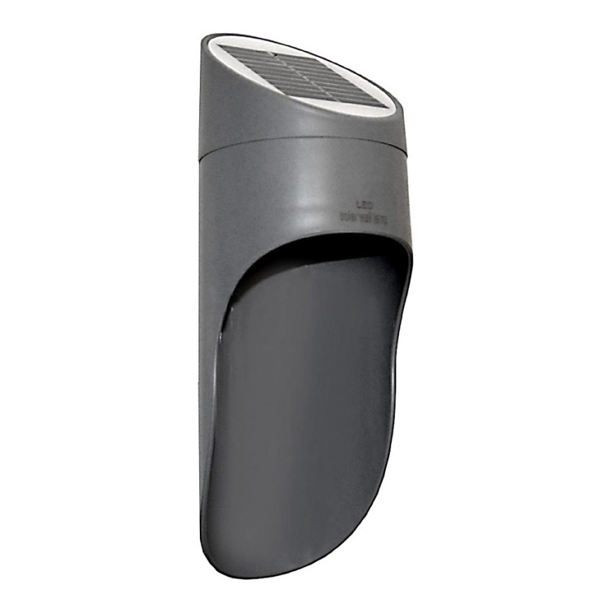 LED Настінний світильник на сонячній батареї PALESA LED/1W/3,7V IP65 сірий