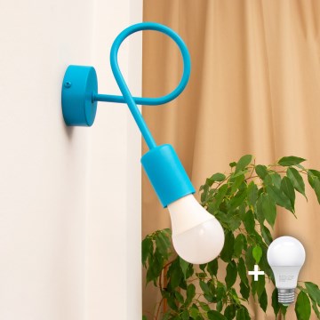 LED настінний світильник OXFORD 1xE27/15W/230V синій