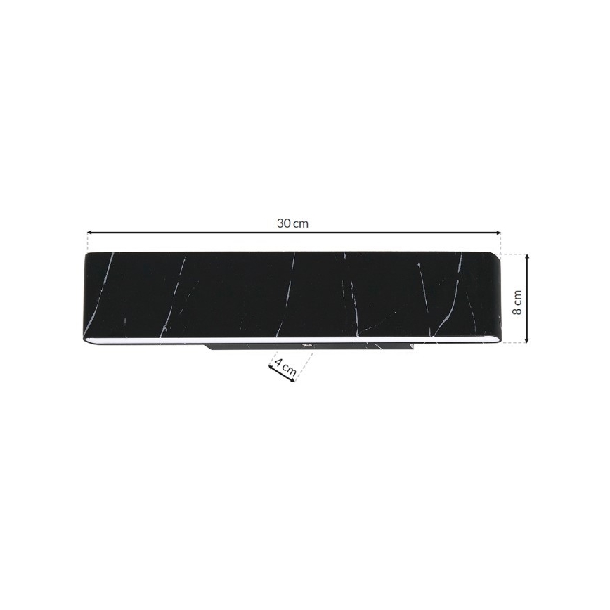 LED Настінний світильник PIERCE LED/12W/230V 30 см чорний