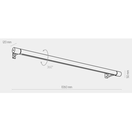 LED Настінний світильник ROLLO LED/30W/230V дерево