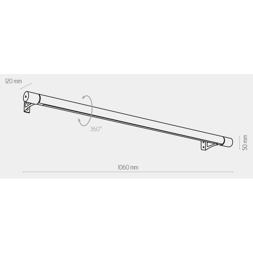 LED Настінний світильник ROLLO LED/30W/230V дерево