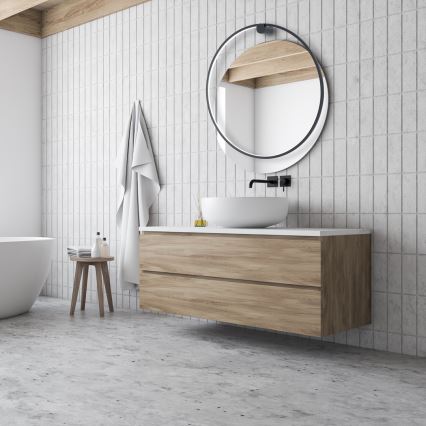 LED настінний світильник SATURNO LED/46 Вт/230 В діам. 80 см IP44 чорний