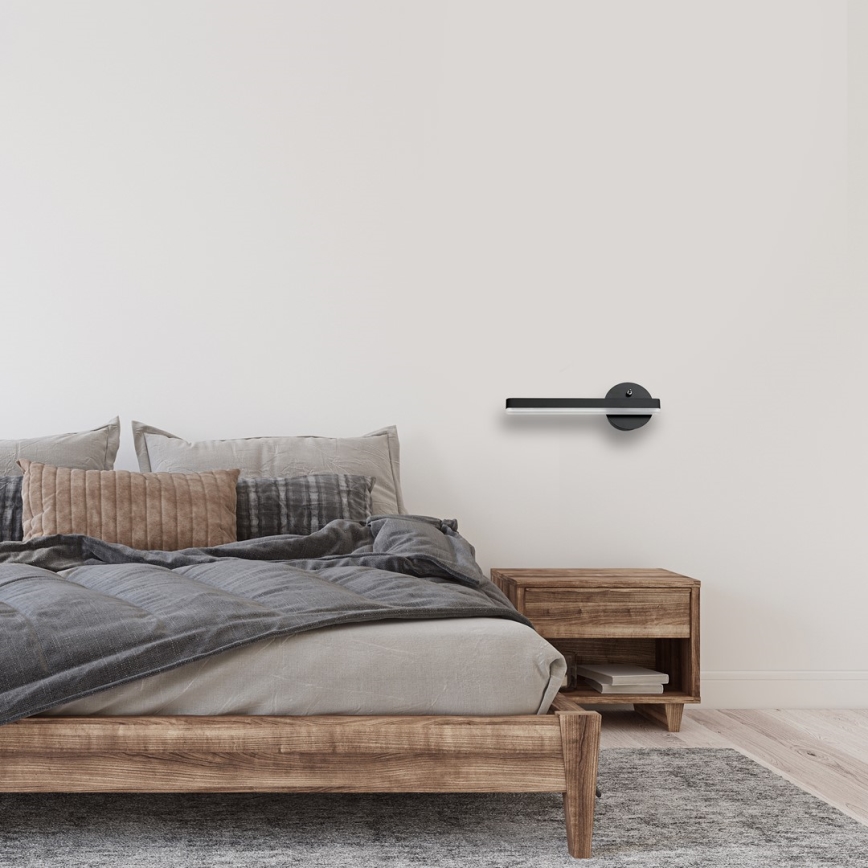 LED Настінний світильник SYDNEY LED/6W/230V чорний