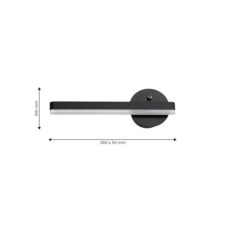 LED Настінний світильник SYDNEY LED/6W/230V чорний