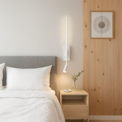 LED настінний світильник TORCH LED/6W/230V + LED/3W білий