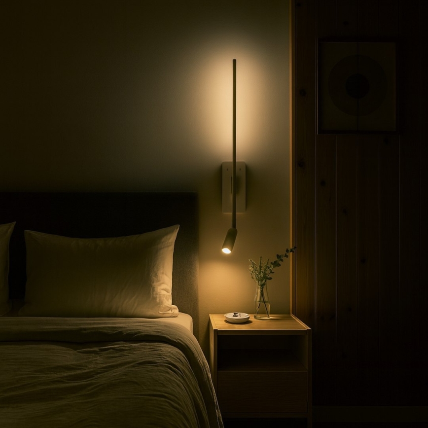 LED настінний світильник TORCH LED/6W/230V + LED/3W білий