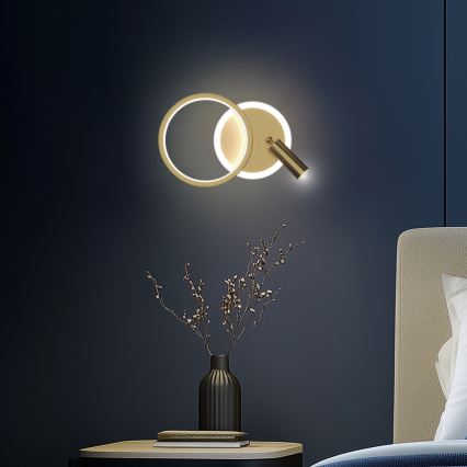 LED настінний точковий світильник MONET LED/15W/230V золотий