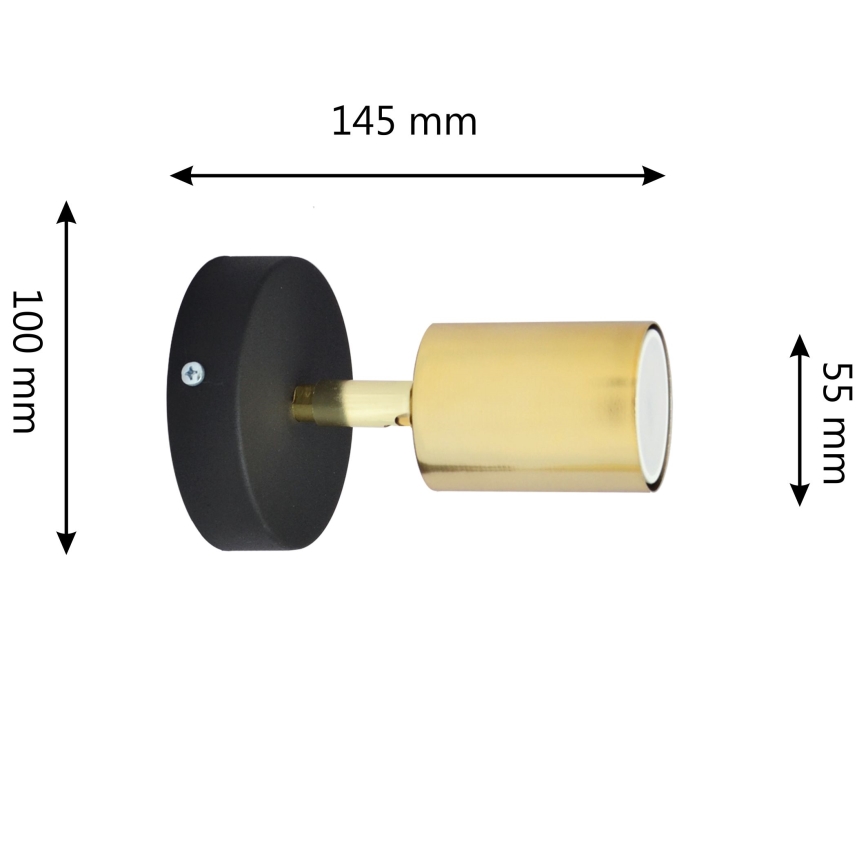 LED Настінний точковий світильник TUNE 1xGU10/4,8W/230V золотий/чорний