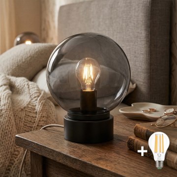 LED настольная лампа JIMMY 1xE27/60W/230V антрацит/дымчато-чёрная