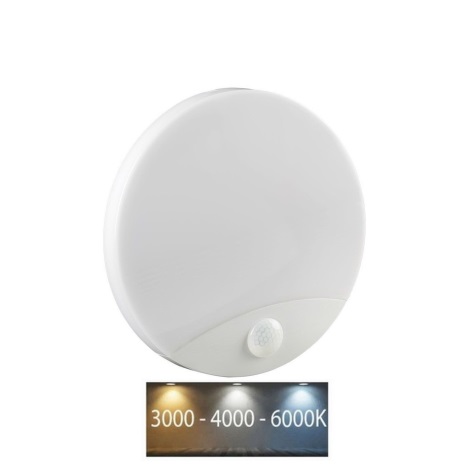 LED Настінний світильник для ванної кімнати з датчиком LED/15W/230V 3000/4000/6000K IP44 білий