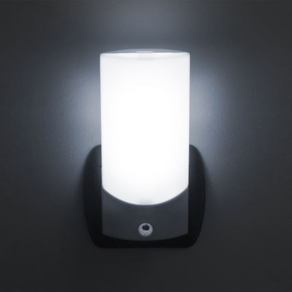 LED Навігаційний світильник з датчиком в розетку LED/1W/230V 6000K