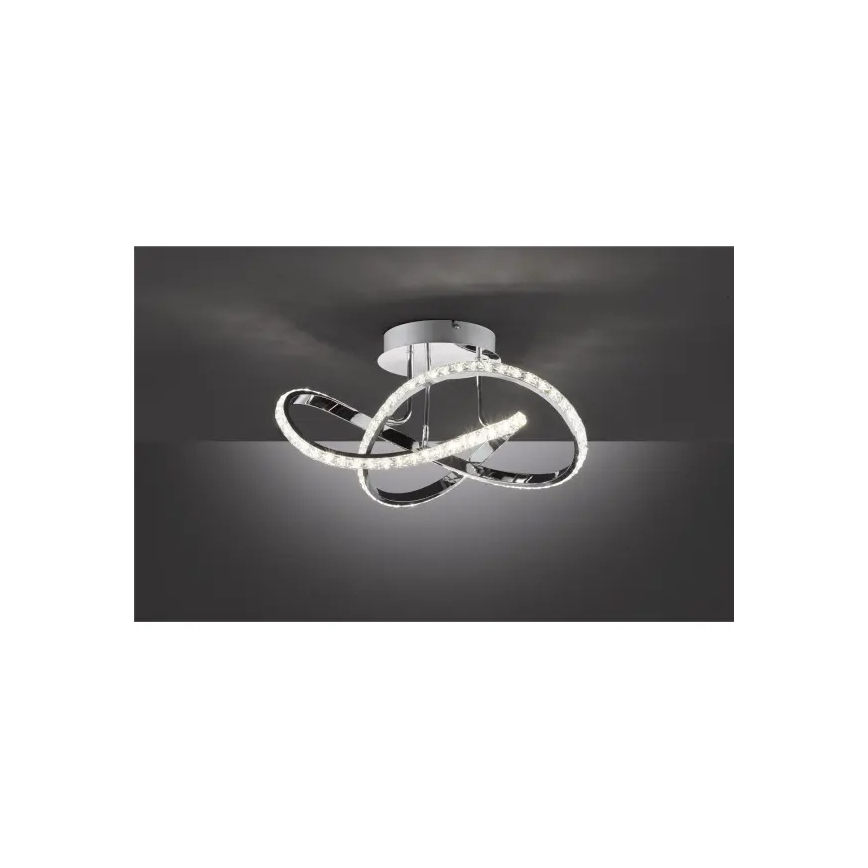 LED накладна люстра ABRO LED/26W/230V, з регулюванням яскравості, глянцевий хром