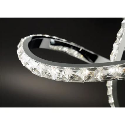 LED накладна люстра ABRO LED/26W/230V, з регулюванням яскравості, глянцевий хром