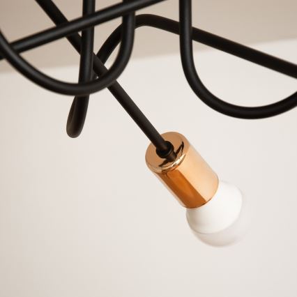 LED накладна люстра OXFORD 3xE27/15W/230V чорна