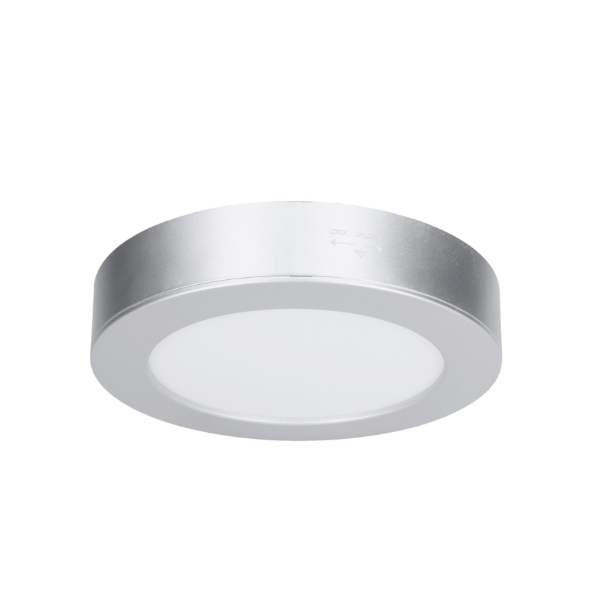 LED накладна/вбудована панель 2 в 1 LED/12W/230V 3000/4000/6000K діаметр 17 см IP54 срібляста