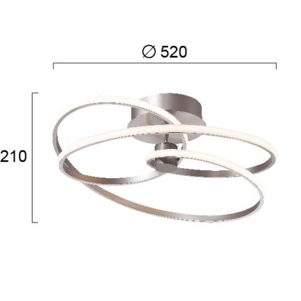 LED накладная люстра CORT LED/40W/230V серебристая