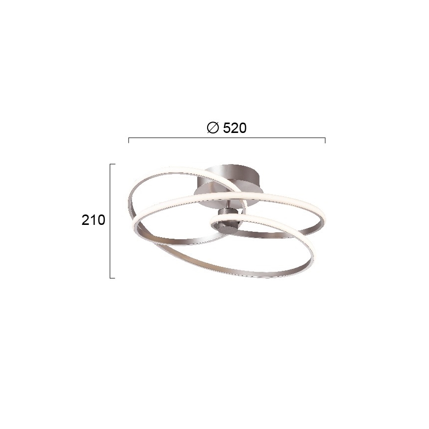 LED накладная люстра CORT LED/40W/230V серебристая