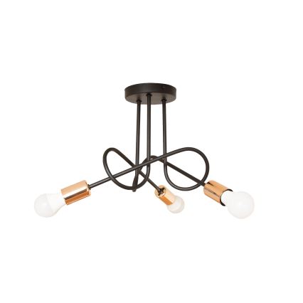 LED накладная люстра OXFORD 3xE27/15W/230V черная