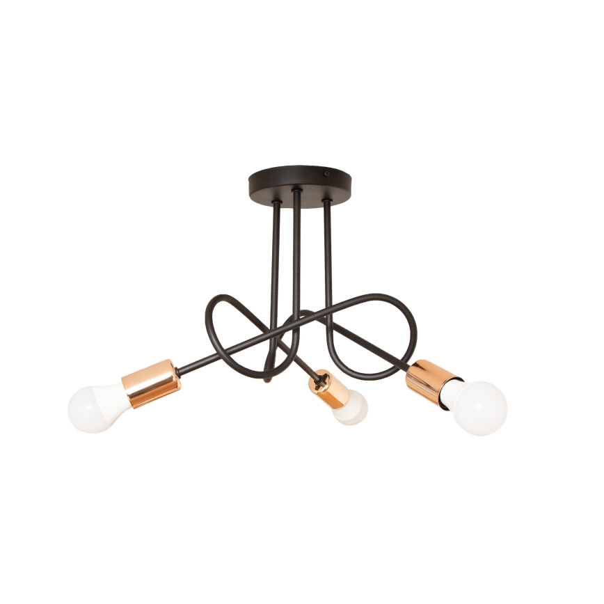 LED накладная люстра OXFORD 3xE27/15W/230V черная