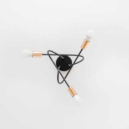 LED накладная люстра OXFORD 3xE27/15W/230V черная