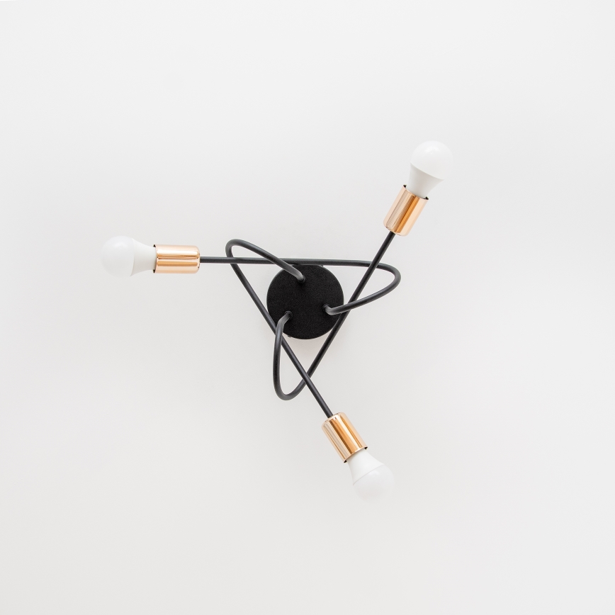 LED накладная люстра OXFORD 3xE27/15W/230V черная