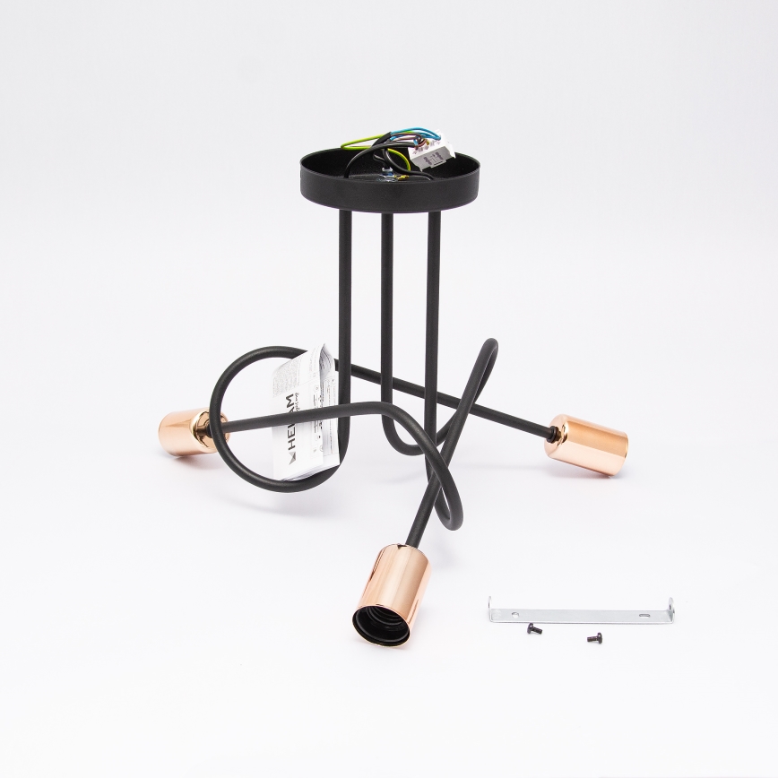 LED накладная люстра OXFORD 3xE27/15W/230V черная