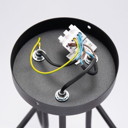 LED накладная люстра OXFORD 3xE27/15W/230V черная