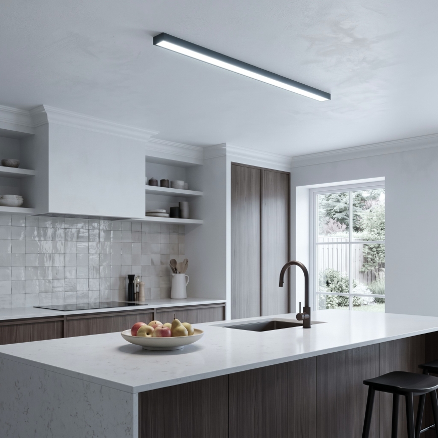 LED Накладной/люстра на тросе LED/44W/230V 6000K 120 cm чёрная
