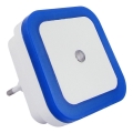 LED-нічник із датчиком сутінків LED/0,5 Вт/230 В синій