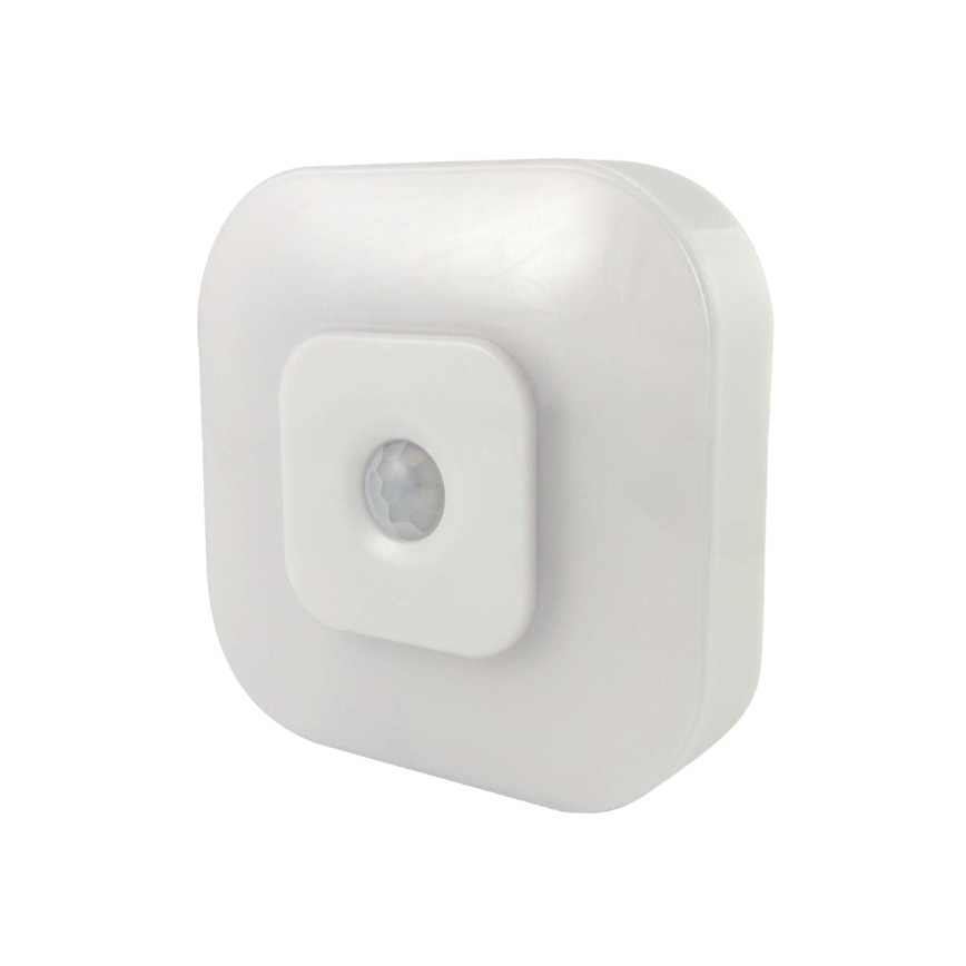 LED нічник з датчиком LED/0,5W/4,5V 3xAAA білий