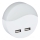 LED Нічник з датчиком освітленості в розетку 2xUSB LED/0,45W/230V 3000K