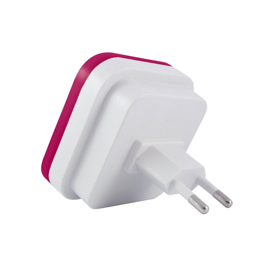 LED нічник з датчиком сутінків LED/0,5W/230V рожевий