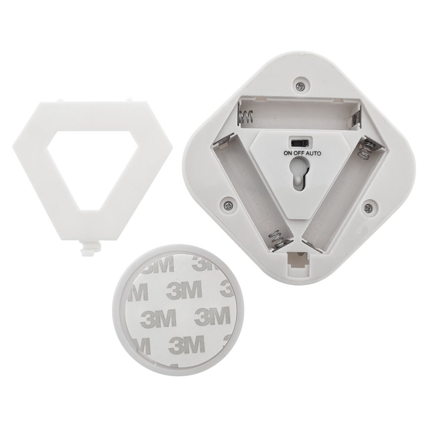 LED нічник з датчиком LED/0,5W/4,5V 3xAAA білий