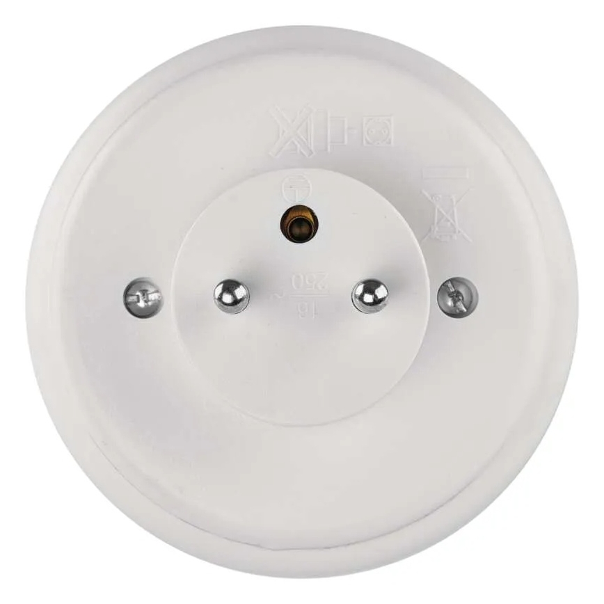 LED Ночник с датчиком и розеткой LED/0,3W/230V