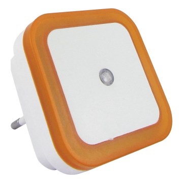 LED ночник с датчиком сумерек LED/0,5W/230V оранжевый