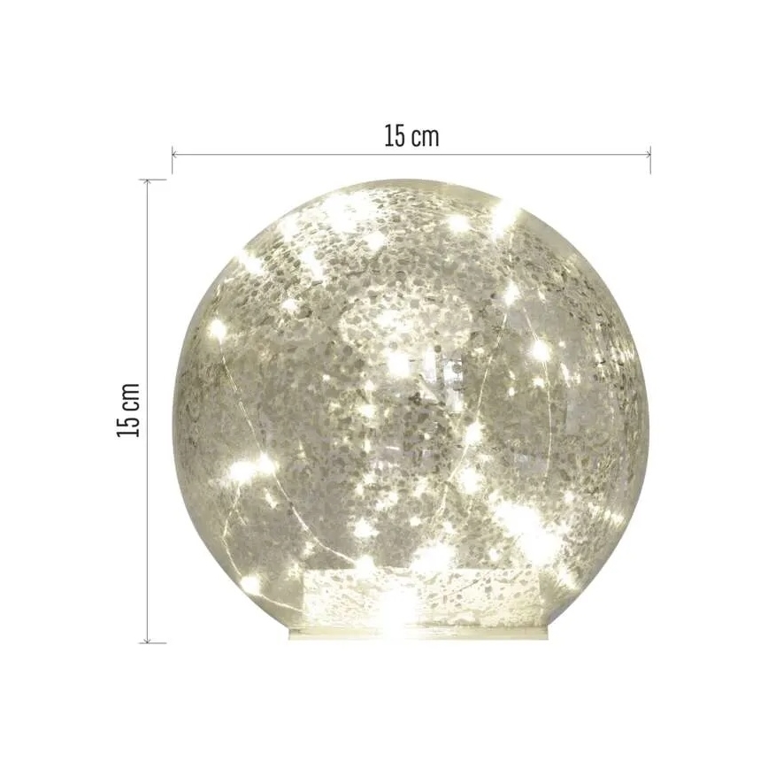 LED-новогоднее украшение 20xLED/3xAA, шар диаметром 15 см