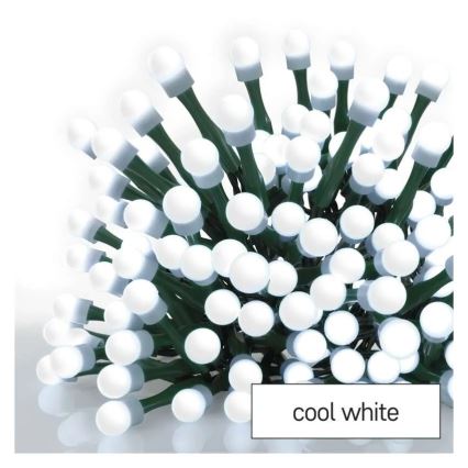 LED Новогодняя гирлянда 300xLED/8 функций 35m холодный белый