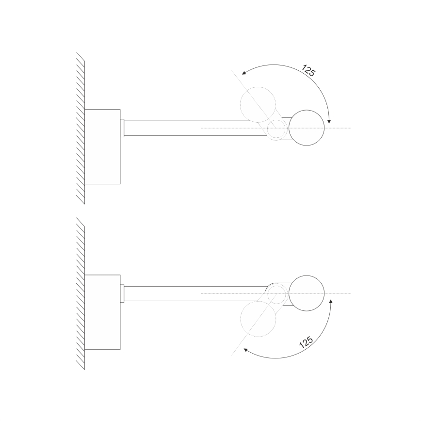 LED освещение для зеркала в ванной MIRROR LED/8W/230V 4000K IP44 60 cm чёрный