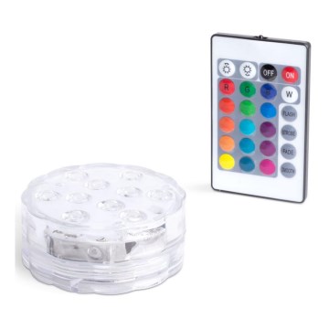 LED Освітлення для басейну з регулюванням яскравості LED/3xAAA IP68 + дистанційне керування