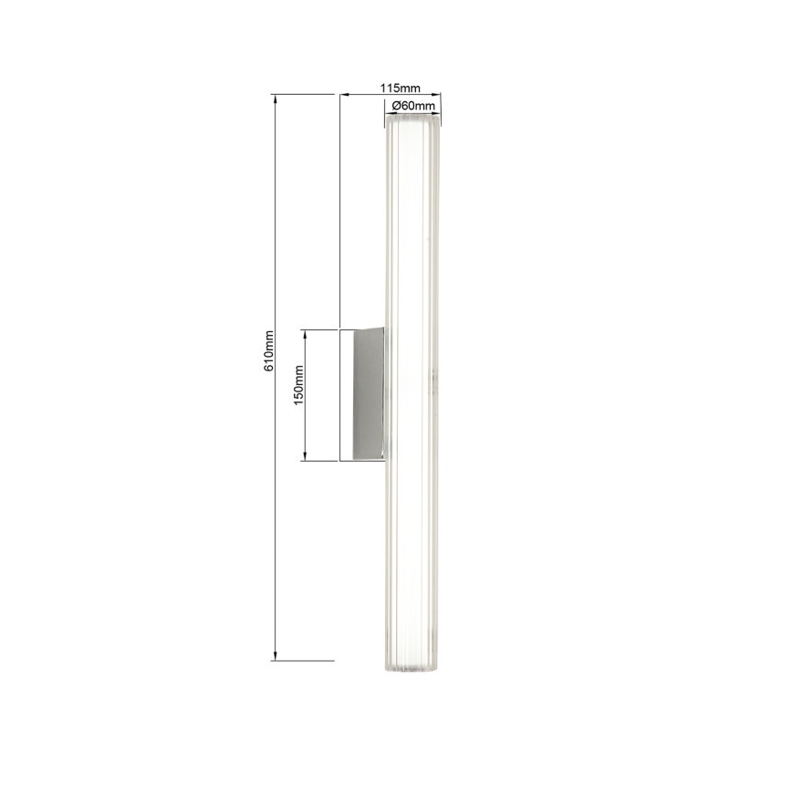 LED світильник для дзеркала LINEA LED/12W/230V 3000/4000/6000K IP44 61 cm матовий хром