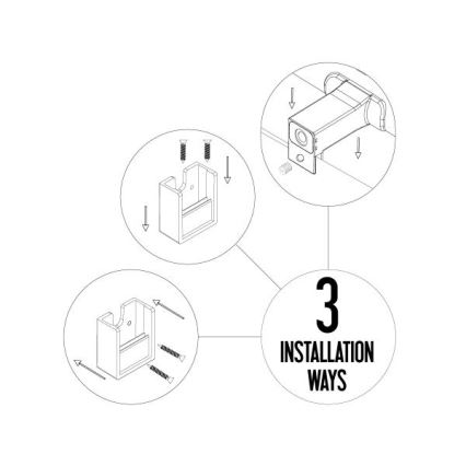LED-освітлення для дзеркала у ванній кімнаті, 8 Вт/230 В, 30 см, IP44, біле