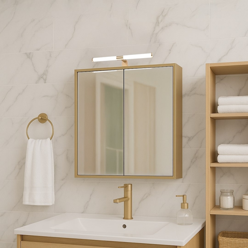 LED-освітлення для дзеркала ванної кімнати APA LED/6 Вт/230 В 40 см IP44 золотисте