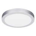 LED панель 2 в 1 (накладна/вбудована) 24W/230V 3000/4000/6000K діам. 30 см IP54 срібна
